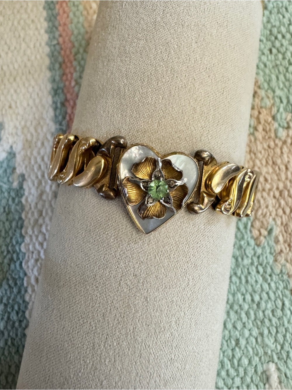 Vintage B & N Sweetheart Mother of Pearl Bracelet